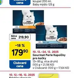 Tesco Gourmet prle kapsičky pro kočky nabídka