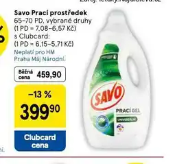 Tesco Savo prací prostředek nabídka