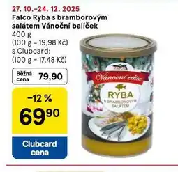 Tesco Falco ryba s bramborovým salátem vánoční balíček nabídka