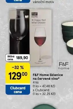 Tesco Sklenice na červené víno nabídka
