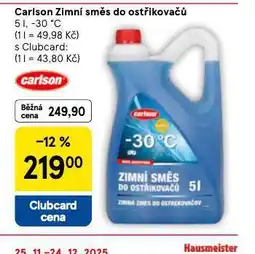 Tesco Carlson zimní směs do ostřikovačů nabídka