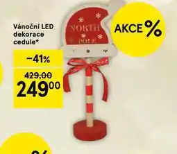 Tesco Vánoční led dekorace cedule nabídka