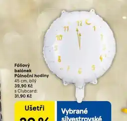 Tesco Fóliový balónek půlnoční hodiny nabídka