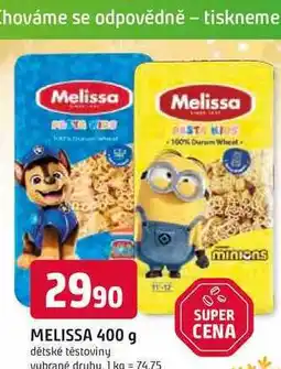 Trefa MELISSA 400 g dětské těstoviny nabídka