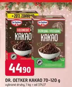 Trefa DR. OETKER KAKAO 70-120 g nabídka
