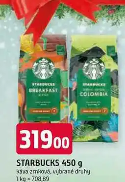 Trefa STARBUCKS 450 g káva zrnková, vybrané druhy nabídka