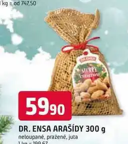 Trefa DR. ENSA ARAŠÍDY 300 g neloupané, pražené nabídka