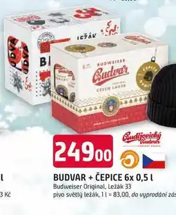 Trefa BUDVAR + ČEPICE 6x 0,5l nabídka