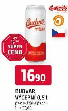 Trefa BUDVAR Pivo světlé výčepní 0,5l 0.5l plech nabídka