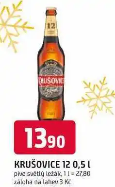 Trefa KRUŠOVICE 12 0,5l světlý ležák nabídka