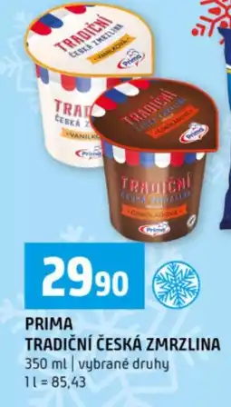 Terno Prima tradiční česká zmrzlina nabídka