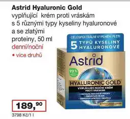 Ráj drogerie Astrid Hyaluronic Gold 50 ml nabídka