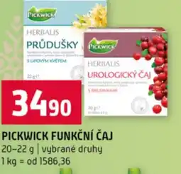 Terno Pickwick funkční čaj nabídka