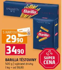 Terno Barilla těstoviny nabídka