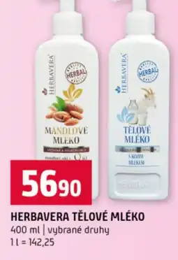 Terno Herbavera tělové mléko nabídka