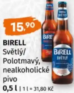 Terno BIRELL Světlý/ Polotmavý, nealkoholické pivo nabídka