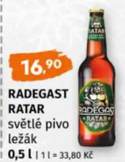 Terno Radegast ratar světlé pivo ležák nabídka