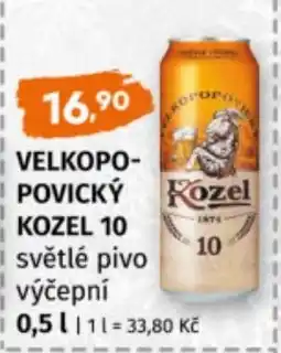 Terno Velkopo- povický kozel světlé pivo výčepní nabídka