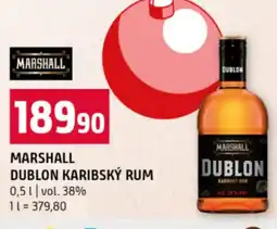 Terno Marshall dublon karibský rum nabídka