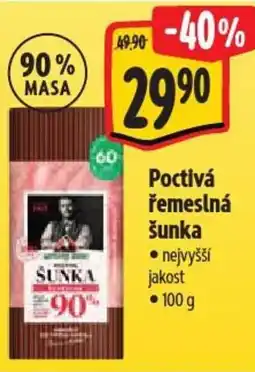 Albert Poctivá řemeslná šunka nabídka