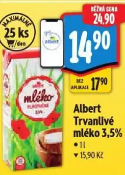 Albert Albert Trvanlivé mléko 3,5% nabídka
