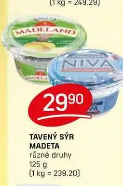 Flop TAVENÝ SÝR MADETA různé druhy 125 g nabídka