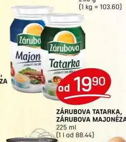 Flop ZÁRUBOVA TATARKA, ZÁRUBOVA MAJONÉZA 225 ml nabídka
