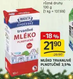 Flop MLÉKO TRVANLIVÉ PLNOTUČNÉ 3,5% 1l nabídka