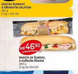 Flop BAGETA SE ŠUNKOU, S KUŘECÍM ŘÍZKEM 200 g nabídka