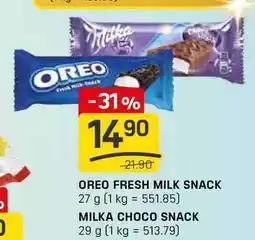 Flop MILKA CHOCO SNACK 29 g nabídka