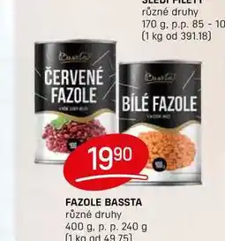 Flop FAZOLE BASSTA různé druhy 400 g. p. p. 240 g nabídka