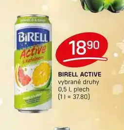 Flop BIRELL ACTIVE vybrané druhy 0,5 l, plech nabídka
