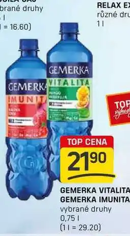 Flop GEMERKA IMUNITA vybrané druhy 0,75l nabídka