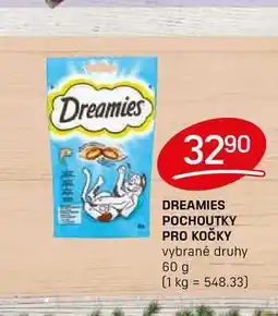 Flop DREAMIES POCHOUTKY PRO KOČKY vybrané druhy 60 g nabídka