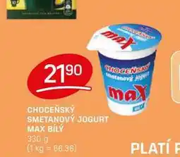 Flop Choceňská Mlékárna Choceňský smetanový jogurt max bílý 330g nabídka