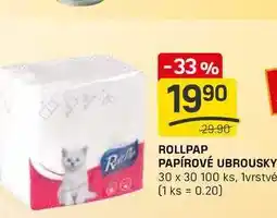 Flop PAPÍROVÉ UBROUSKY 30 x 30 100 ks, 1vrstvé nabídka