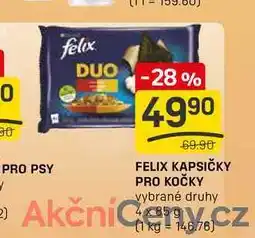 Flop FELIX KAPSIČKY PRO KOČKY vybrané druhy 4x85g nabídka