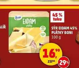 Penny Market SÝR EIDAM 45% PLÁTKY BONI, 100 g nabídka