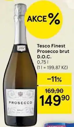 Tesco Tesco Finest Prosecco brut D.O.C., 0,75 l nabídka