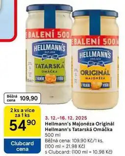 Tesco Hellmann's Majonéza Originál, 500 ml nabídka