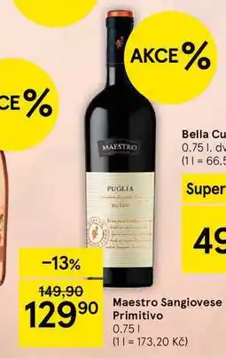 Tesco Maestro Sangiovese Primitivo, 0.75 l nabídka