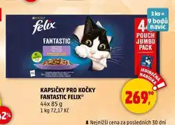 Penny Market KAPSIČKY PRO KOČKY FANTASTIC FELIX, 44x 85 g nabídka