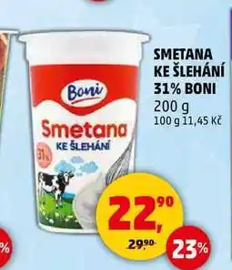 Penny Market SMETANA KE ŠLEHÁNÍ 31% BONI, 200 g nabídka