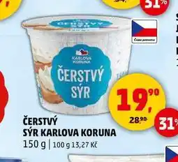 Penny Market ČERSTVÝ SÝR KARLOVA KORUNA, 150 g nabídka