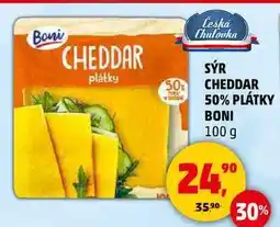 Penny Market SÝR CHEDDAR 50% PLÁTKY BONI, 100 g nabídka
