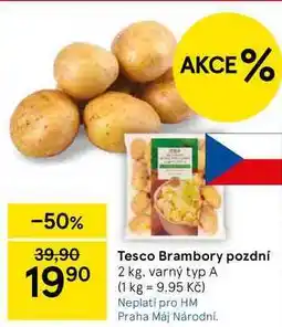 Tesco Tesco Brambory pozdní, 2 kg, varný typ A nabídka
