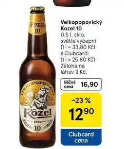 Tesco Velkopopovický Kozel 10, 0,5 l nabídka