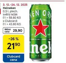 Tesco Heineken, 0.5 l, plech nabídka