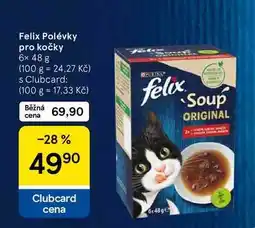 Tesco Felix Polévky pro kočky, 6x 48 g nabídka
