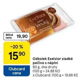 Tesco Odkolek Exelsior sladké pečivo s náplní, 80 g nabídka